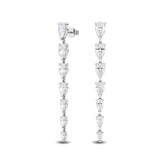 Pear Cut Lab Grown Diamond Drop Earrings