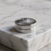 Men's Grooved Wedding Ring