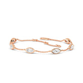 Marquise Lab Grown Diamond Station Bracelet