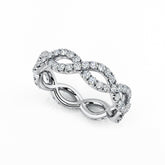 Pave-Set Diamond Twist Eternity Ring