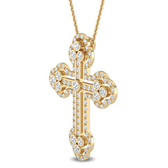 Lab Grown Diamond Orthodox Cross Pendant