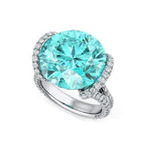 Mint Tourmaline & Diamond Cocktail Ring