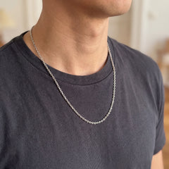 950 Platinum Men's Cable Chain