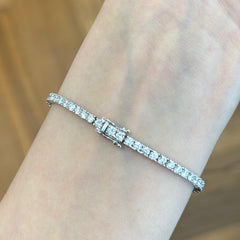 18k White Gold Lab Grown Diamond Tennis Bracelet - 5.04ct