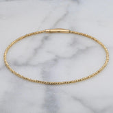 14k Yellow Gold Bead Bangle