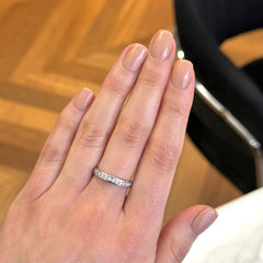18k White Gold Stackable Channel Set Diamond Ring