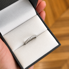 18k White Gold Stackable Nova Set Diamond Ring - 0.78ct