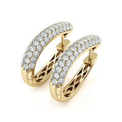 Diamond Pave Huggie Earrings