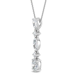Mixed Shape Lab Grown Diamond Drop Necklace