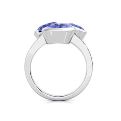 Tanzanite & Diamond Trilogy Ring