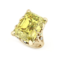 Citrine & Diamond Cocktail Ring