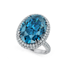 London Blue Topaz & Diamond Cocktail Ring