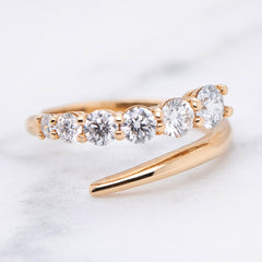 Yellow Gold & Lab Grown Diamond Split Band Ring