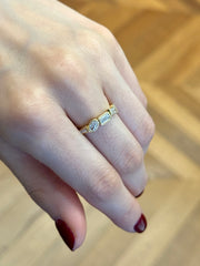 18k Yellow Gold Bezel Set Multi-Shape Diamond Band