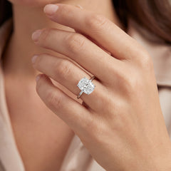 Cushion Cut Diamond Solitaire Engagement Ring