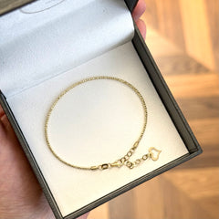 14k Yellow Gold Bead Bangle