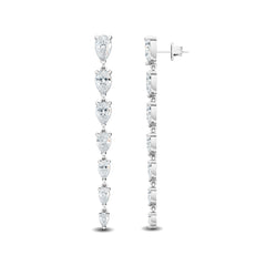 Pear Cut Lab Grown Diamond Drop Earrings