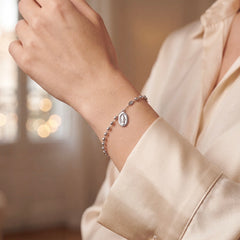18k White Gold Rosary Bracelet