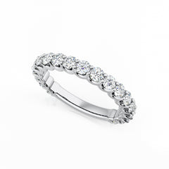 Round Diamond U Set Wedding Ring