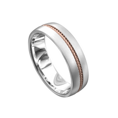 Men's Rope Inlay Wedding Ring