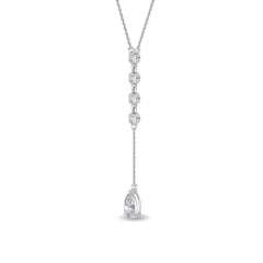 Pear Cut Lab Grown Diamond Drop Necklace