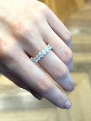 18k White Gold Oval Cut Diamond Eternity Ring - 4.56ct