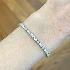 18k White Gold Lab Grown Diamond Tennis Bracelet - 5.04ct