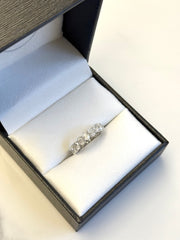 18k White Gold Oval Cut Diamond Eternity Ring - 4.56ct