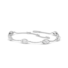 Marquise Lab Grown Diamond Station Bracelet