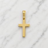 18k Yellow Gold Classic Unisex Cross Pendant