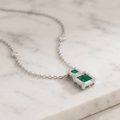 Emerald and Diamond Necklace