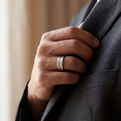 Men's Grooved Wedding Ring