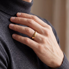 Men's Classic Domed Wedding Ring