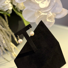 South Sea Pearl and Diamond Drop Earrings