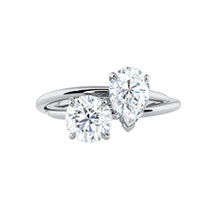 Round & Pear ‘Toi et Moi’ Engagement Ring