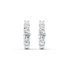 Petite Lab Grown Diamond Hoop Earrings