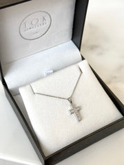 Ladies Princess Cut Diamond Cross