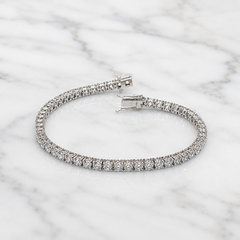18k White Gold Lab Grown Diamond Tennis Bracelet - 5.30ct