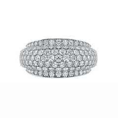 Domed Pave Diamond Dress Ring
