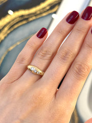 9k Yellow Gold Diamond Dome Ring