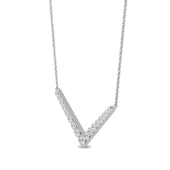 Lab Grown Diamond V Necklace