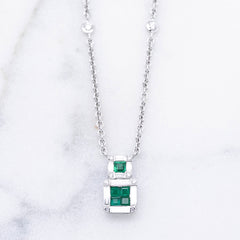 Emerald and Diamond Necklace