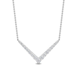 Lab Grown Diamond V Necklace