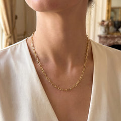 18k Yellow Gold Paperclip Chain