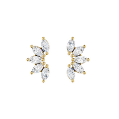 Marquise Diamond Climber Earrings