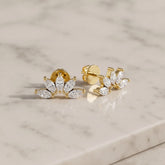 Marquise Diamond Climber Earrings