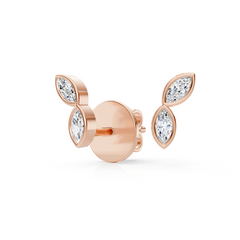 Bezel Set Marquise Diamond Stud Earrings