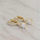 Lab Grown Diamond Drop Huggie Earrings