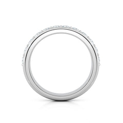 Traditional Pave Set Diamond Wedding Ring