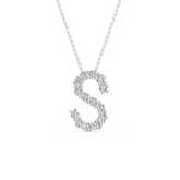 Lab Grown Diamond Initial Pendant With Chain